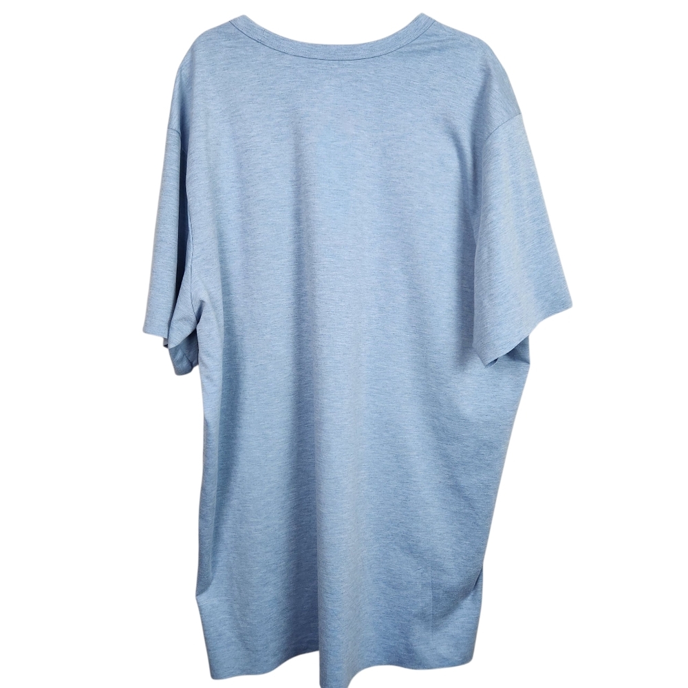 Jordan Brand Flight Short Sleeved Raw Edge Hem Baby Blue Shirt Mens Size 3XL - Picture 4 of 9